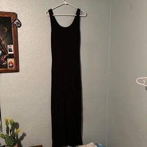 Long black thin dress